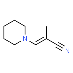 2-Propenenitrile,2-methyl-3-(1-piperidinyl)-(9CI) Structure