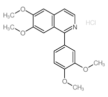 Isoquinoline,1-(3,4-dimethoxyphenyl)-6,7-dimethoxy-, hydrochloride (1:1) structure