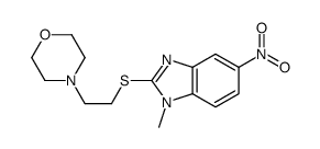 4-[2-(1-methyl-5-nitrobenzimidazol-2-yl)sulfanylethyl]morpholine结构式