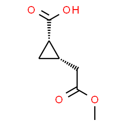 Cyclopropaneacetic acid, 2-carboxy-, alpha-methyl ester, (1S,2S)- (9CI)结构式