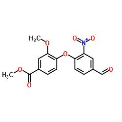 Methyl 4-(4-formyl-2-nitrophenoxy)-3-methoxybenzoate Structure