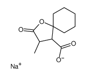 sodium,3-methyl-2-oxo-1-oxaspiro[4.5]decane-4-carboxylate结构式