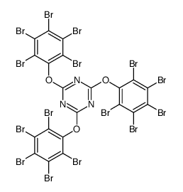 2,4,6-Tris(pentabromophenoxy)-1,3,5-triazine structure