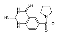 6-pyrrolidin-1-ylsulfonylquinazoline-2,4-diamine结构式