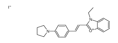 3-ethyl-2-[2-(4-pyrrolidin-1-ylphenyl)ethenyl]-1,3-benzoxazol-3-ium,iodide结构式