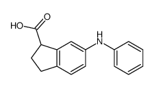 6-anilino-2,3-dihydro-1H-indene-1-carboxylic acid结构式