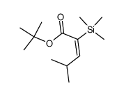 (E)-4-Methyl-2-trimethylsilanyl-pent-2-enoic acid tert-butyl ester结构式