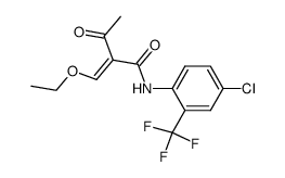 N-(4-Chloro-2-trifluoromethyl-phenyl)-2-[1-ethoxy-meth-(Z)-ylidene]-3-oxo-butyramide结构式