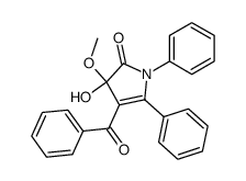 4-benzoyl-3-hydroxy-3-methoxy-1,5-diphenyl-1,3-dihydro-pyrrol-2-one结构式