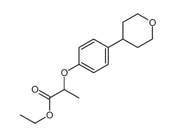 ethyl 2-[4-(oxan-4-yl)phenoxy]propanoate结构式