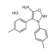 3,4-bis(4-methylphenyl)-2H-oxadiazol-2-ium-5-amine,chloride结构式