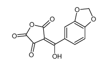 4-[1,3-benzodioxol-5-yl(hydroxy)methylidene]oxolane-2,3,5-trione结构式