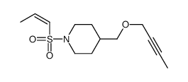 4-(but-2-ynoxymethyl)-1-prop-1-enylsulfonylpiperidine结构式