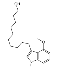 10-(4-methoxy-1H-indol-3-yl)decan-1-ol结构式