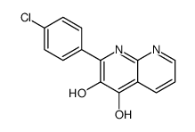 2-(4-chlorophenyl)-3-hydroxy-1H-1,8-naphthyridin-4-one结构式