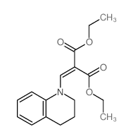 Propanedioic acid,2-[(3,4-dihydro-1(2H)-quinolinyl)methylene]-, 1,3-diethyl ester structure