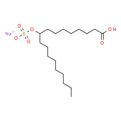 9(or 10)-(sulphooxy)octadecanoic acid, sodium salt Structure