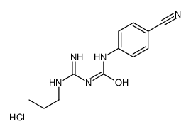 1-(4-cyanophenyl)-3-(N'-propylcarbamimidoyl)urea,hydrochloride结构式