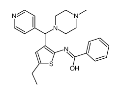 N-[5-ethyl-3-[(4-methylpiperazin-1-yl)-pyridin-4-ylmethyl]thiophen-2-yl]benzamide Structure