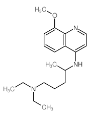 N,N-diethyl-N-(8-methoxyquinolin-4-yl)pentane-1,4-diamine Structure