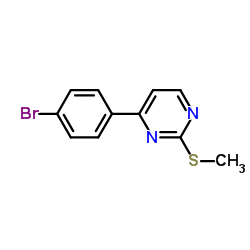 4-(4-溴苯基-2-甲硫基嘧啶结构式