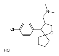 1-[4-(4-chlorophenyl)-1-oxaspiro[4.4]nonan-3-yl]-N,N-dimethylmethanamine,hydrochloride Structure