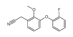 2-[2-methoxy-3-(2-fluorophenoxy)phenyl]acetonitrile Structure