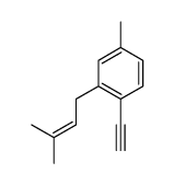 1-ethynyl-4-methyl-2-(3-methylbut-2-enyl)benzene Structure