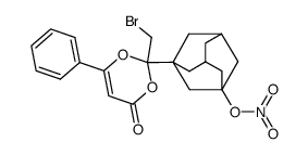 2-Bromomethyl-2-(3-nitroxy-1-adamantyl)-6-phenyl-1,3-dioxen-4-one Structure