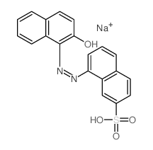 8-[(2E)-2-(2-oxonaphthalen-1-ylidene)hydrazinyl]naphthalene-2-sulfonic acid结构式