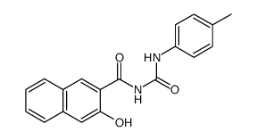 2-Naphthalenecarboxamide, 3-hydroxy-N-[[(4-methylphenyl)amino]carbonyl]结构式