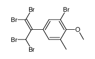 2-bromo-4-(2,2-dibromo-1-dibromomethyl-vinyl)-6-methyl-anisole结构式