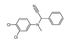 2-(N-Methyl-3,4-dichloranilino)-2-phenylacetonitril结构式