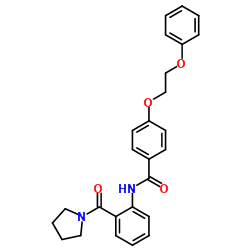 4-(2-Phenoxyethoxy)-N-[2-(1-pyrrolidinylcarbonyl)phenyl]benzamide结构式