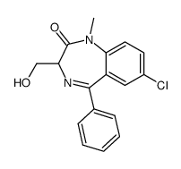 7-chloro-3-hydroxymethyl-1-methyl-5-phenyl-1,3-dihydro-benzo[e][1,4]diazepin-2-one Structure