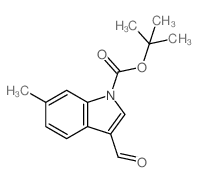 1-Boc-6-甲基-3-甲酰基吲哚结构式