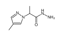 1H-Pyrazole-1-acetic acid, α,4-dimethyl-, hydrazide结构式