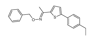 (E)-1-[5-(4-ethylphenyl)thiophen-2-yl]-N-phenylmethoxyethanimine结构式