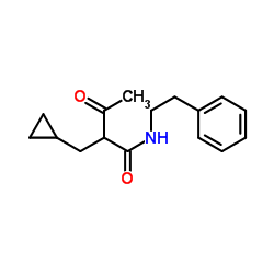 2-(Cyclopropylmethyl)-3-oxo-N-(2-phenylethyl)butanamide Structure