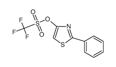 trifluoromethanesulfonic acid 2-phenylthiazol-4-yl ester结构式