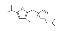 2-(2,6-dimethyl-2-vinyl-hept-5-enyl)-5-isopropyl-3-methyl-furan Structure