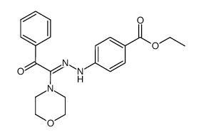 4-[(1-morpholin-4-yl-2-oxo-2-phenyl-ethylidene)-hydrazino]-benzoic acid ethyl ester Structure