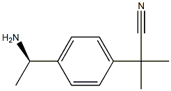 (R)-2-(4-(1-aminoethyl)phenyl)-2-methylpropanenitrile Structure
