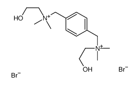 (p-Phenylenedimethylene)bis((2-hydroxyethyl)dimethylammonium bromide) structure