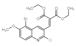 5-BROMO-2-CHLORO-6-METHOXY-3-(2,2-DIETHOXYCARBONYL)VINYLQUINOLINE Structure