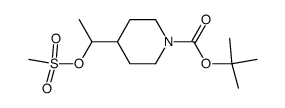 tert-butyl 4-(1-((methylsulfonyl)oxy)ethyl)piperidine-1-carboxylate结构式