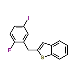 2-[(2-Fluoro-5-iodophenyl)methyl]benzo[b]thiophene Structure