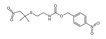 2-methyl-1-nitro-2-<2-(p-nitrobenzyloxycarbonylamino)ethylthio>propane Structure