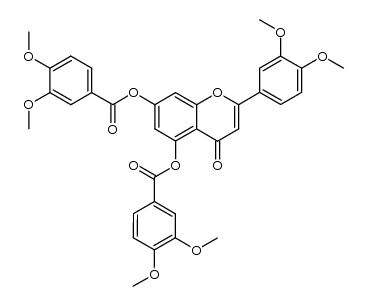 2-(3,4-dimethoxyphenyl)-4-oxo-4H-chromene-5,7-diyl bis(3,4-dimethoxybenzoate) Structure