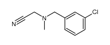 N-(3-chloro-benzyl)-N-methyl-glycine nitrile结构式